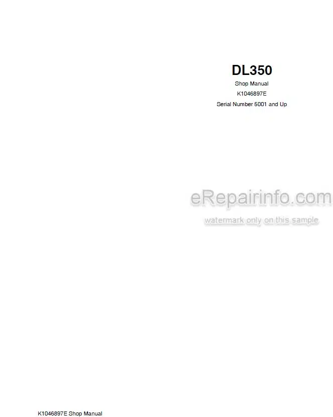 Photo 4 - Doosan DL350 Shop Manual Wheel Loader K1046897E