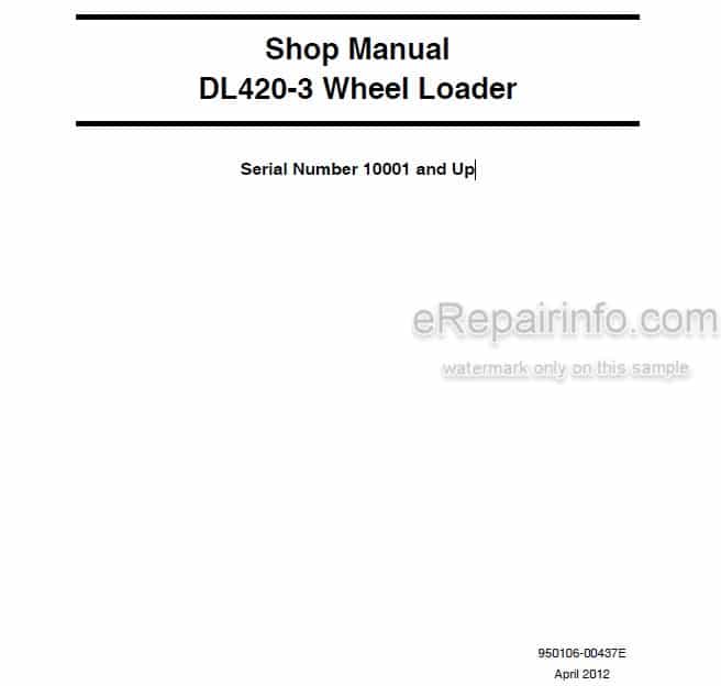 Photo 4 - Doosan DL420-3 Shop Manual Wheel Loader 950106-00437E