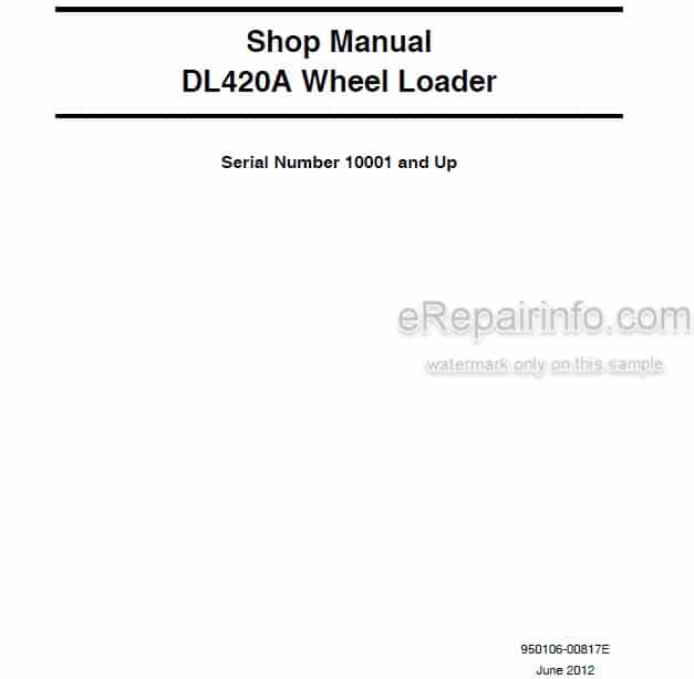 Photo 4 - Doosan DL420A Shop Manual Wheel Loader 950106-00817E