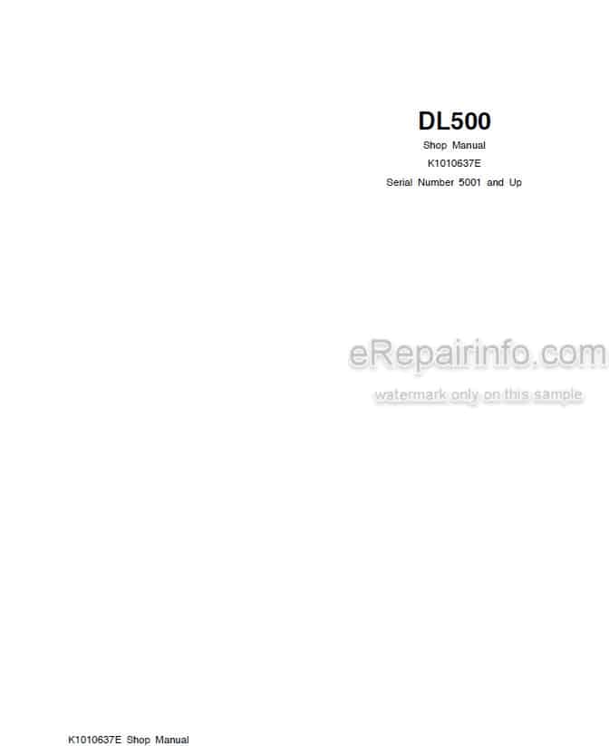 Photo 5 - Doosan DL500 Shop Manual Wheel Loader K1010637E