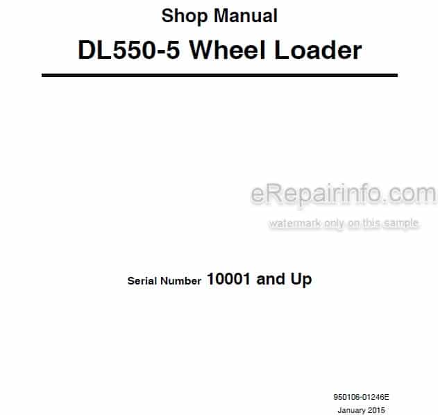 Photo 5 - Doosan DL550-5 Shop Manual Wheel Loader 950106-01246E