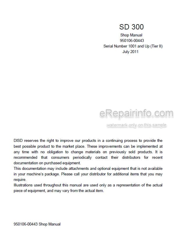 Photo 5 - Doosan SD300 Shop Manual Wheel Loader 950106-00443