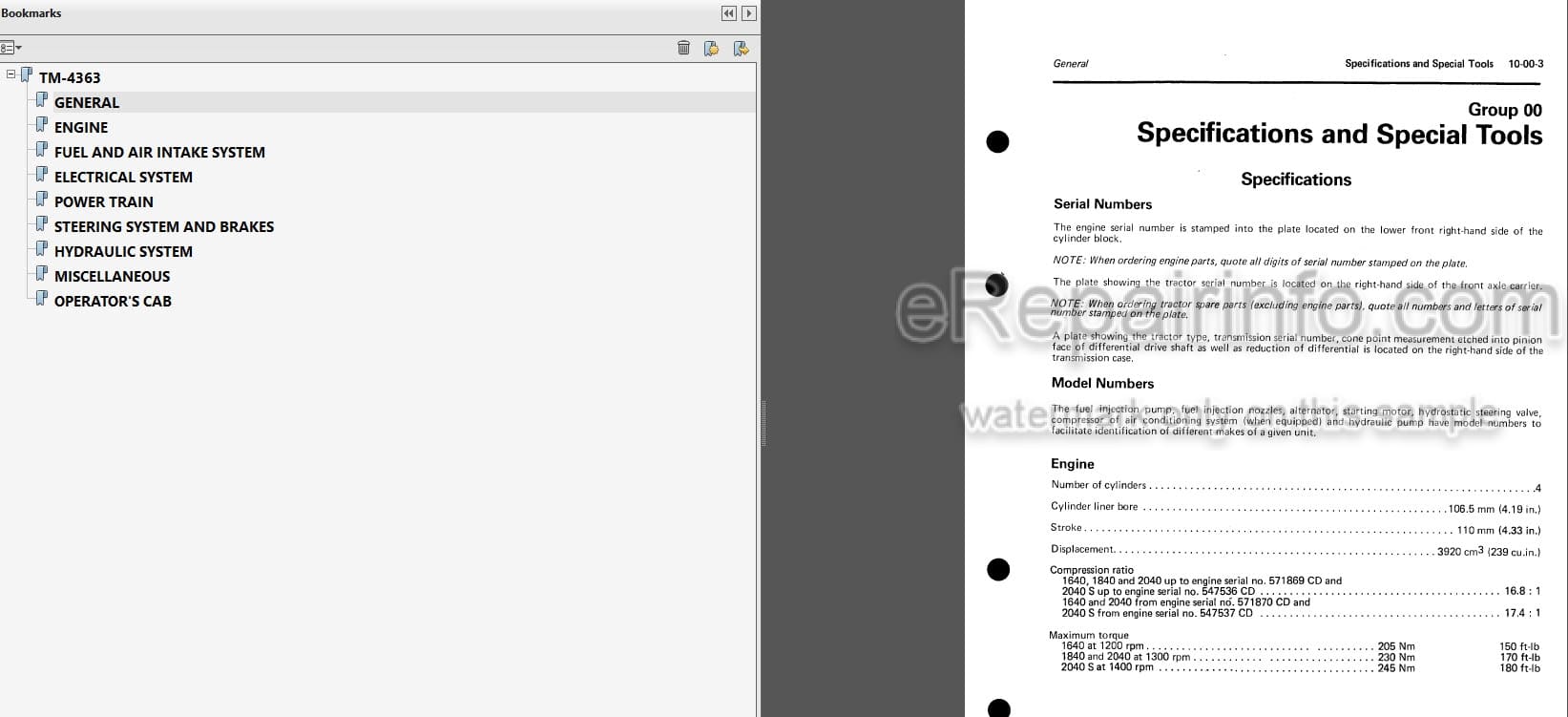 Photo 3 - John Deere 1640 1840 2040 2040S Technical Service Repair Manual Tractor TM4363