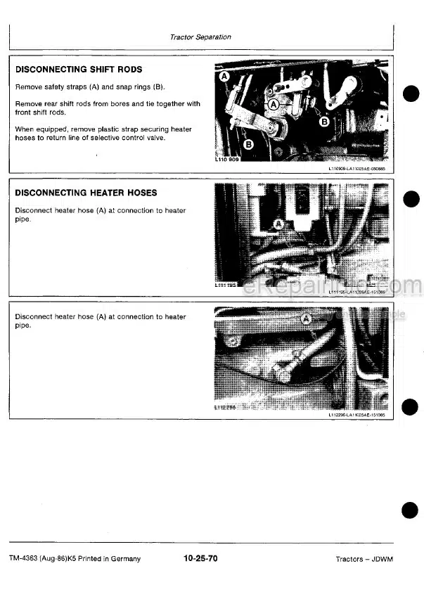 Photo 4 - John Deere 1640 1840 2040 2040S Technical Service Repair Manual Tractor TM4363