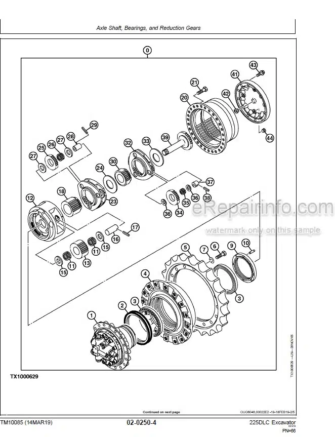 Photo 6 - John Deere 225DLC Repair Technical Manual Excavator TM10085