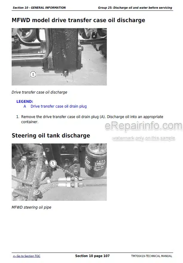 Photo 1 - John Deere 280 284 304 320 324 B350 Technical Manual Tractor TM700419