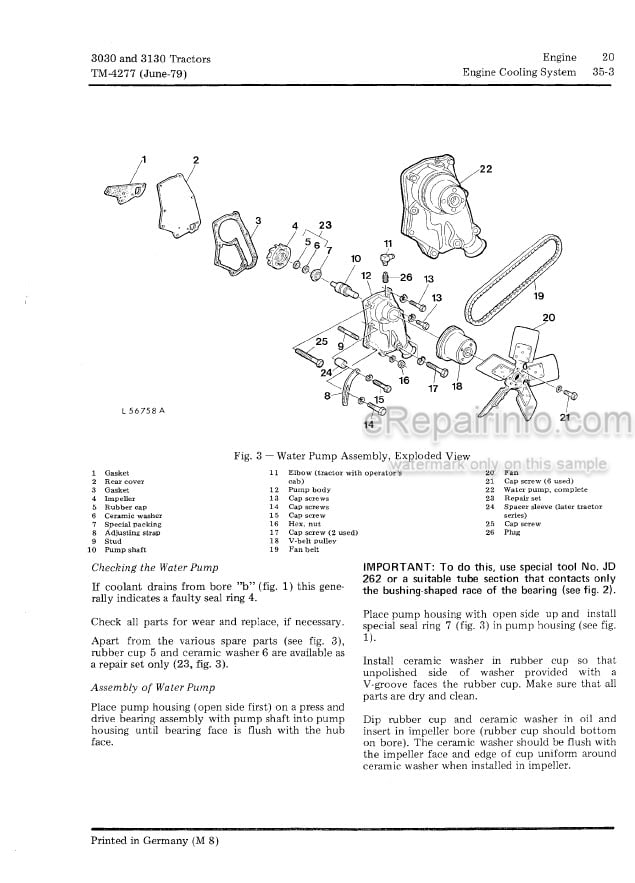 Photo 6 - John Deere 3030 3130 Technical Manual Tractor TM4277