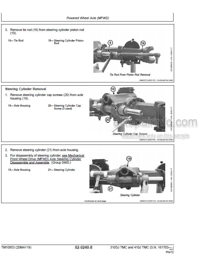 Photo 1 - John Deere 310SJ 410J Repair Technical Manual Backhoe Loader With TMC TM10853