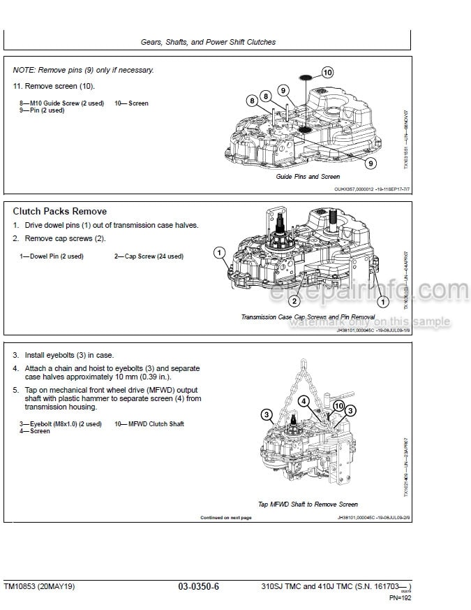 Photo 6 - John Deere 310SJ 410J Repair Technical Manual Backhoe Loader With TMC TM10853
