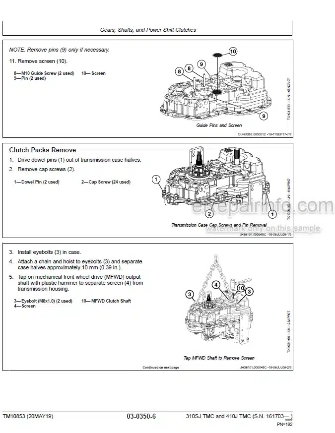 Photo 6 - John Deere 310SJ 410J Repair Technical Manual Backhoe Loader With TMC TM10853