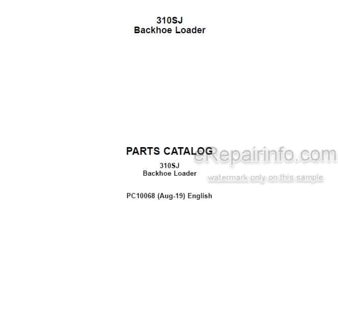 Photo 4 - John Deere 310SJ Parts Catalog Backhoe Loader PC10068