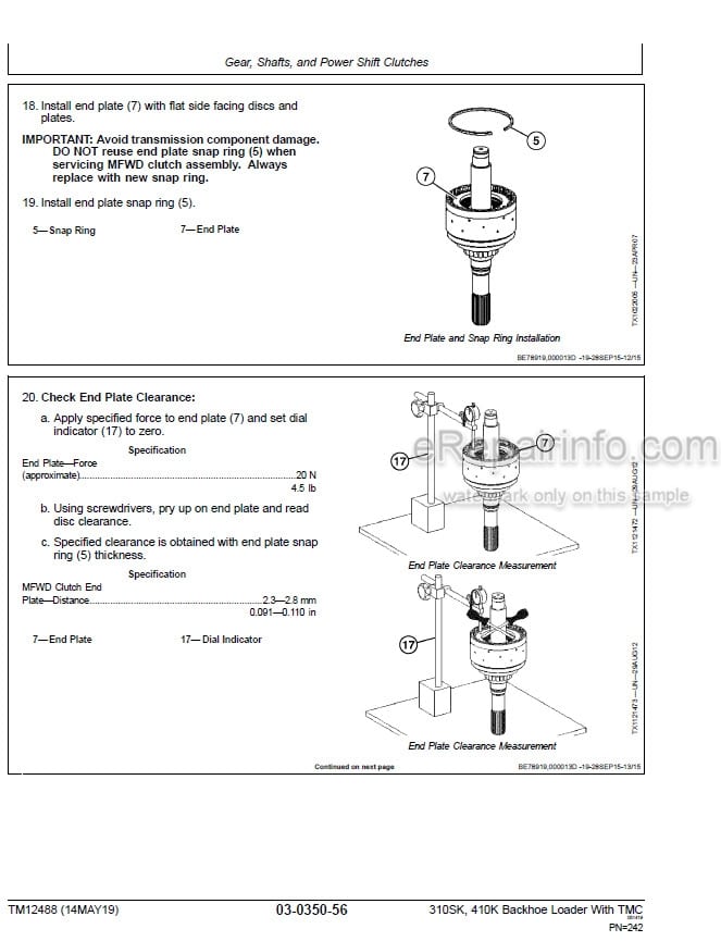 Photo 5 - John Deere 310SK 410K Repair Technical Manual Backhoe Loader With TMC TM12488