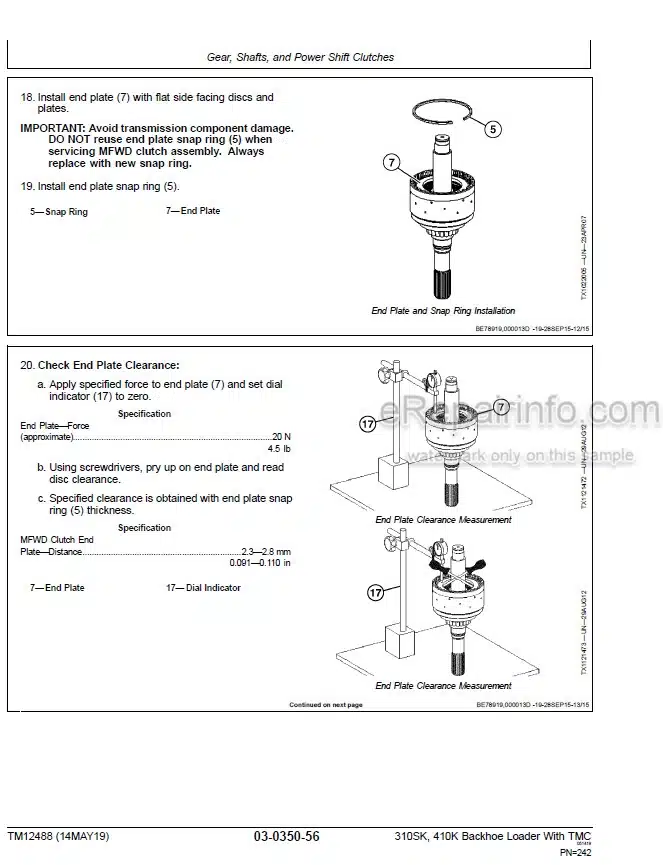 Photo 5 - John Deere 310SK 410K Repair Technical Manual Backhoe Loader With TMC TM12488