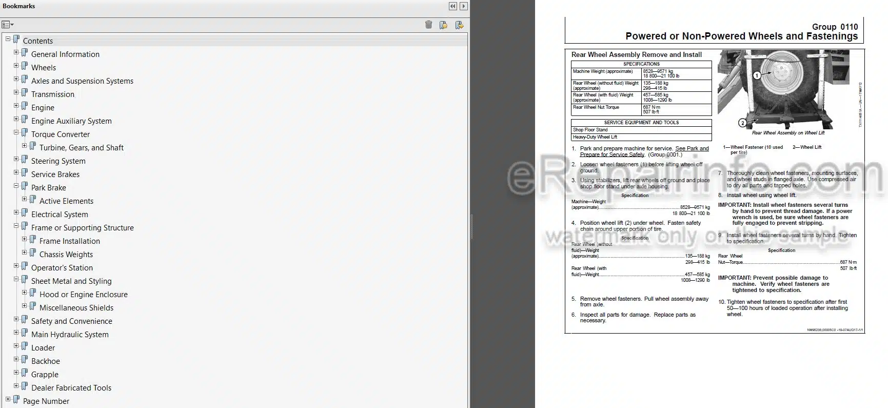 Photo 6 - John Deere 310SL HL 410L Repair Technical Manual Backhoe Loader TM13300X19
