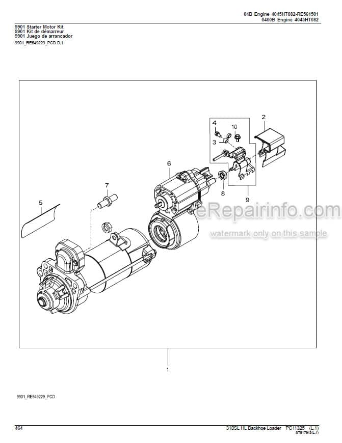 Photo 7 - John Deere 328E 329E 332E 333E Repair Technical Manual Skid Steer Compact Track Loader TM12808
