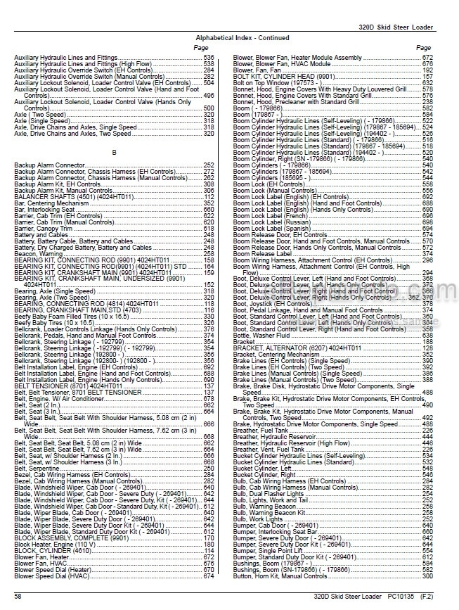 Photo 7 - John Deere 320D Parts Catalog Skid Steer Loader PC10135