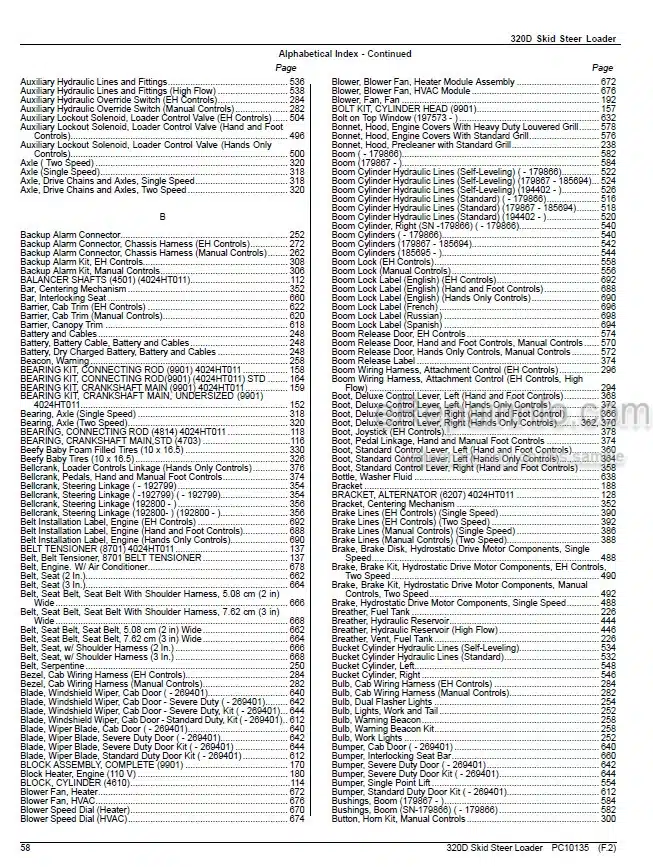 Photo 7 - John Deere 320D Parts Catalog Skid Steer Loader PC10135