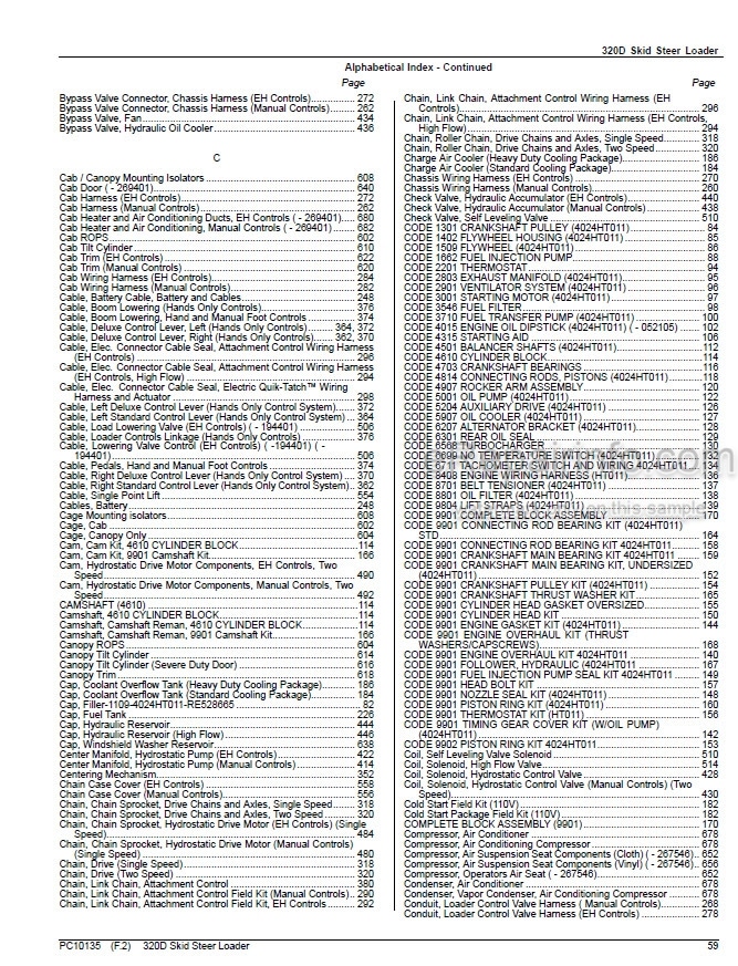 Photo 8 - John Deere 320D Parts Catalog Skid Steer Loader PC10135