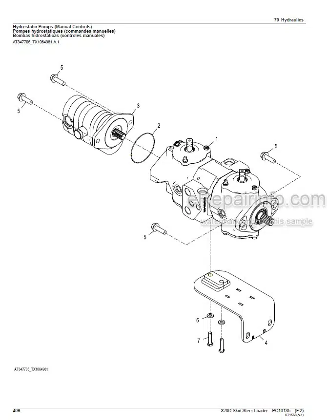 Photo 4 - John Deere 200D LC Parts Catalog Excavator PC10015