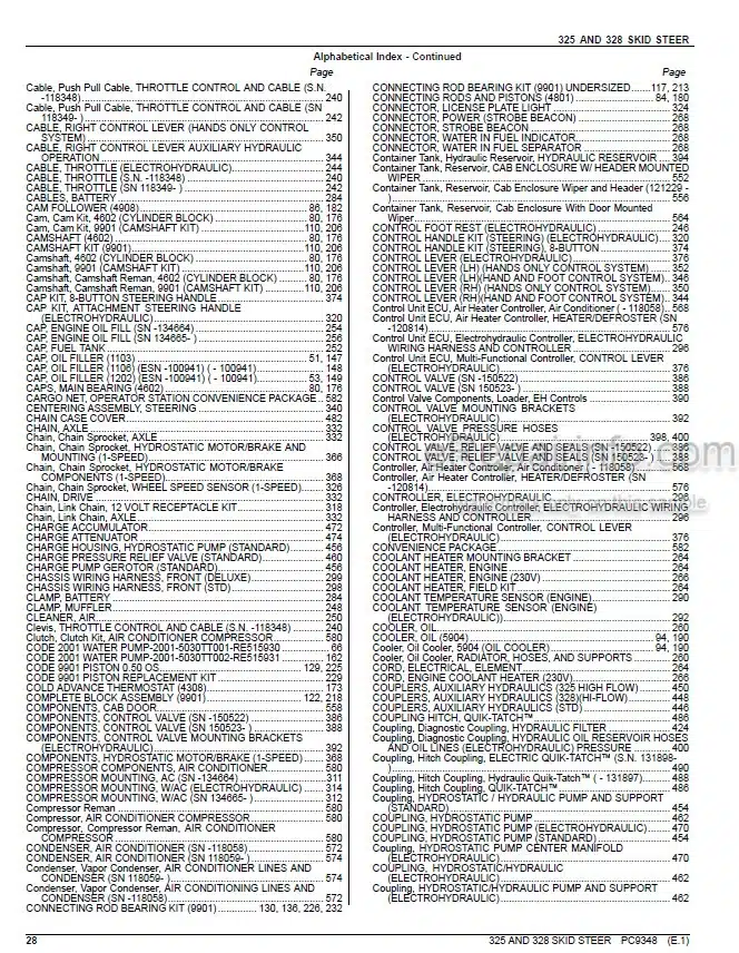 Photo 8 - John Deere 325 328 Parts Catalog Skid Steer Loader PC9348
