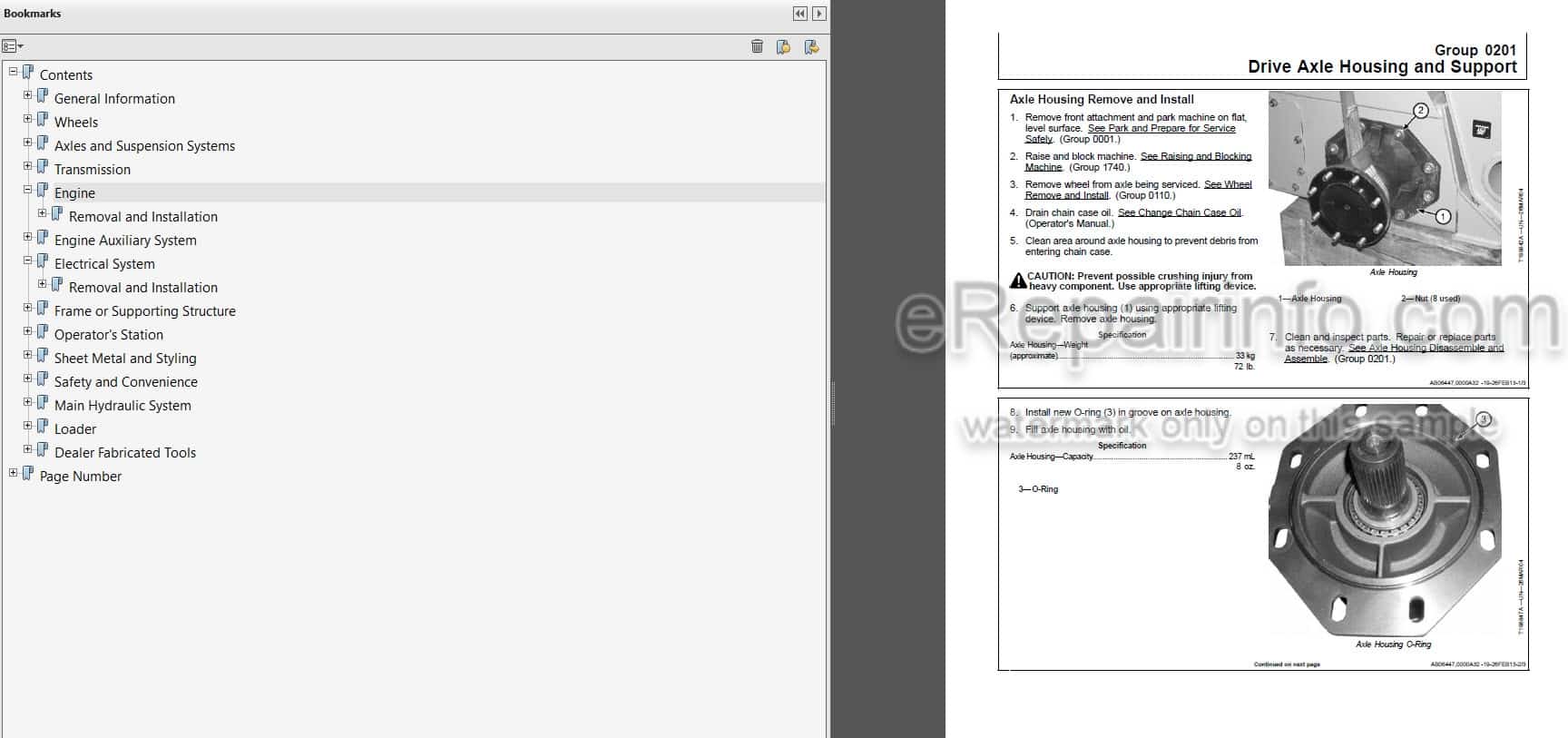 Photo 3 - John Deere 330G 332G Repair Technical Manual Skid Steer Loader TM14063X19