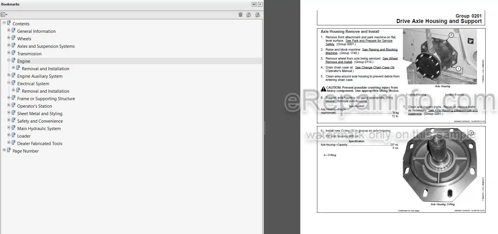 Photo 3 - John Deere 330G 332G Repair Technical Manual Skid Steer Loader TM14063X19