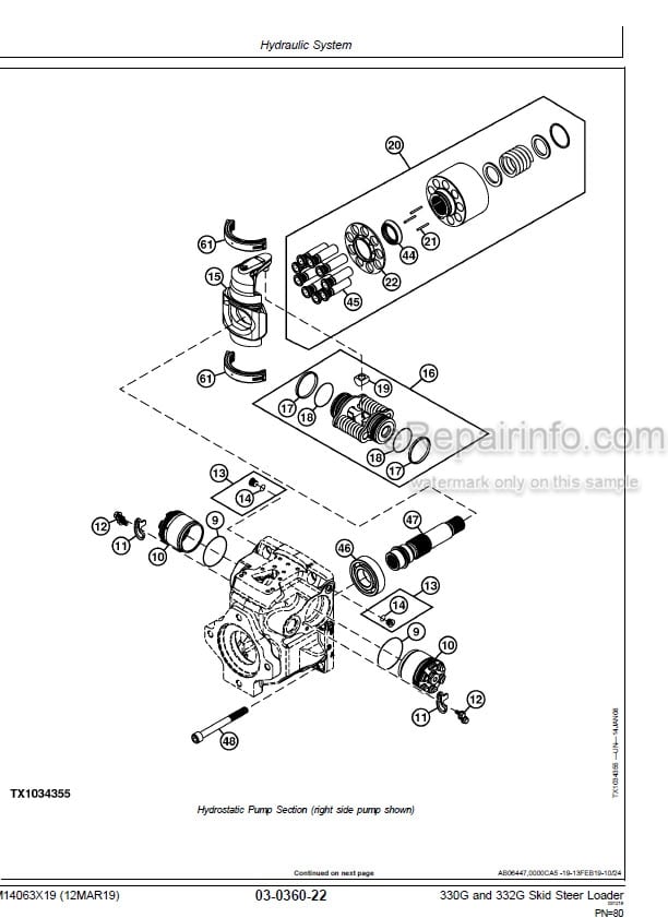 Photo 6 - John Deere 330G 332G Repair Technical Manual Skid Steer Loader TM14063X19