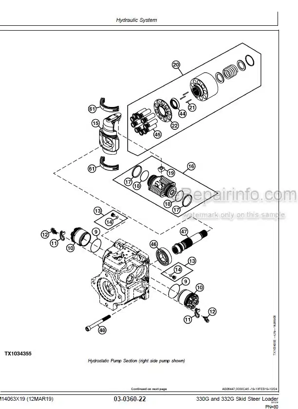 Photo 6 - John Deere 330G 332G Repair Technical Manual Skid Steer Loader TM14063X19