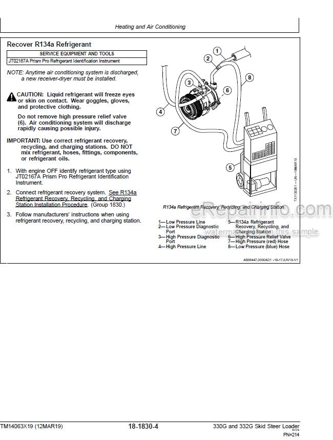 Photo 5 - John Deere 330G 332G Repair Technical Manual Skid Steer Loader TM14063X19