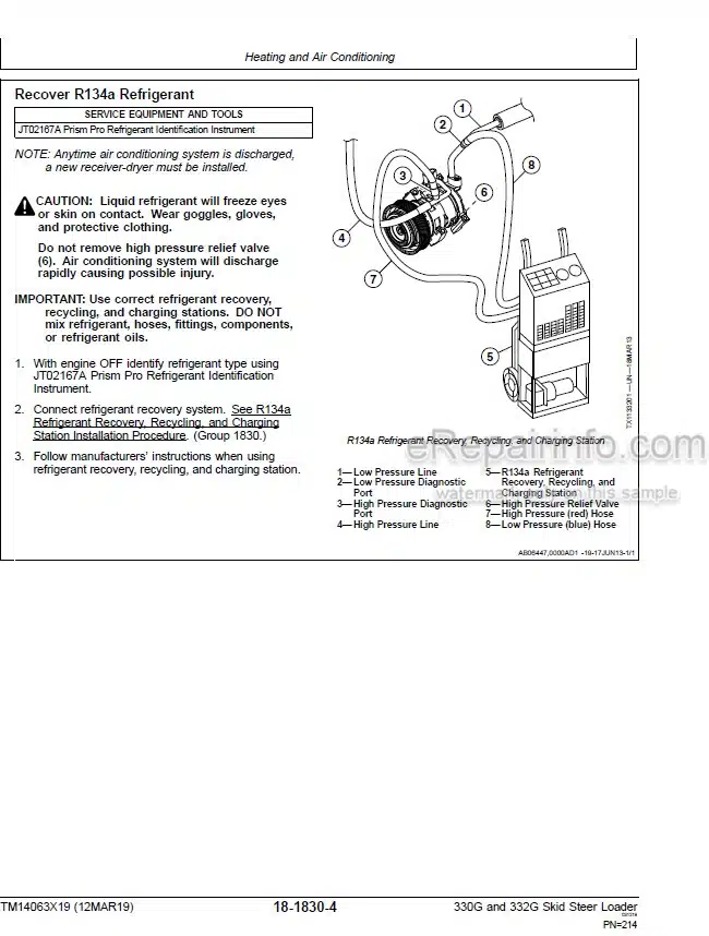 Photo 5 - John Deere 330G 332G Repair Technical Manual Skid Steer Loader TM14063X19