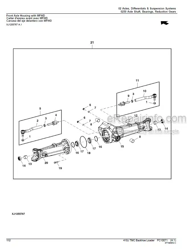 Photo 7 - John Deere 850J Parts Catalog Crawler Dozer PC10234