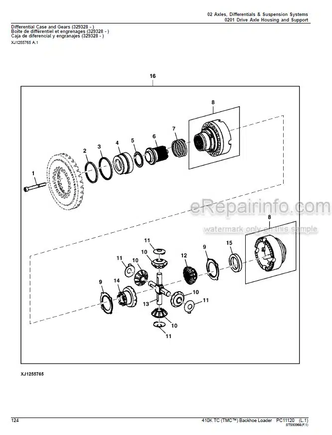 Photo 6 - John Deere 850J Parts Catalog Crawler Dozer PC10234