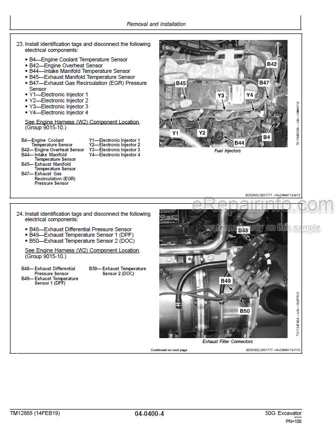 Photo 7 - John Deere 410L Parts Catalog Backhoe Loader PC11329