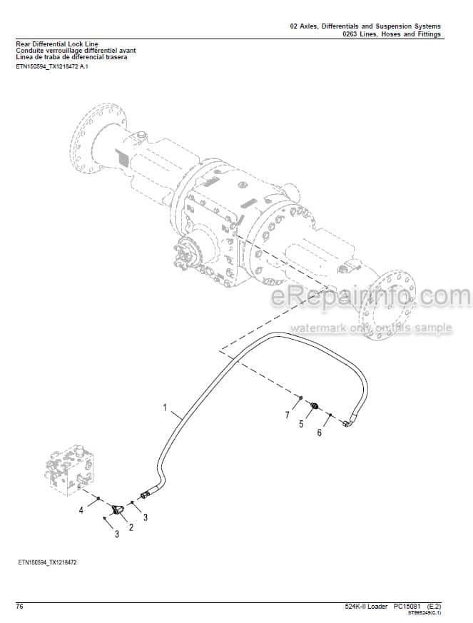 Photo 1 - John Deere 524K-II Parts Catalog Loader PC15081