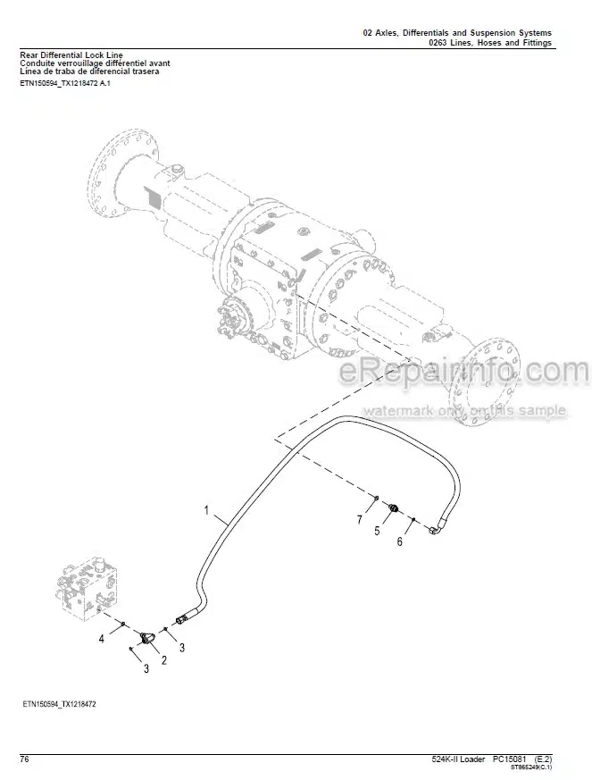 Photo 7 - John Deere 524K-II Parts Catalog Loader PC15081