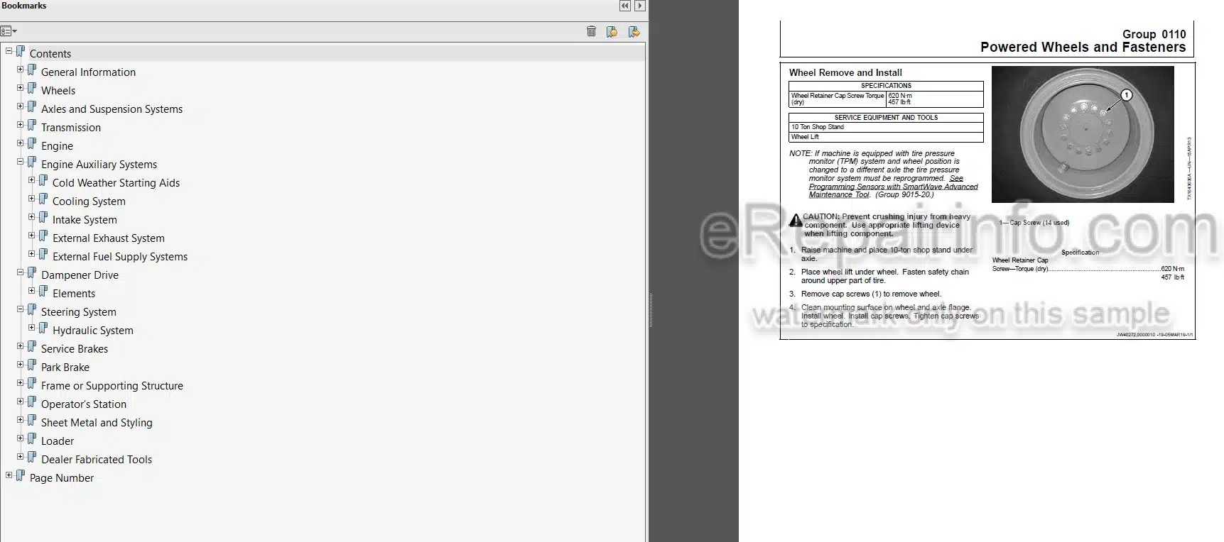 Photo 4 - John Deere 644K Repair Technical Manual 4WD Loader TM10695