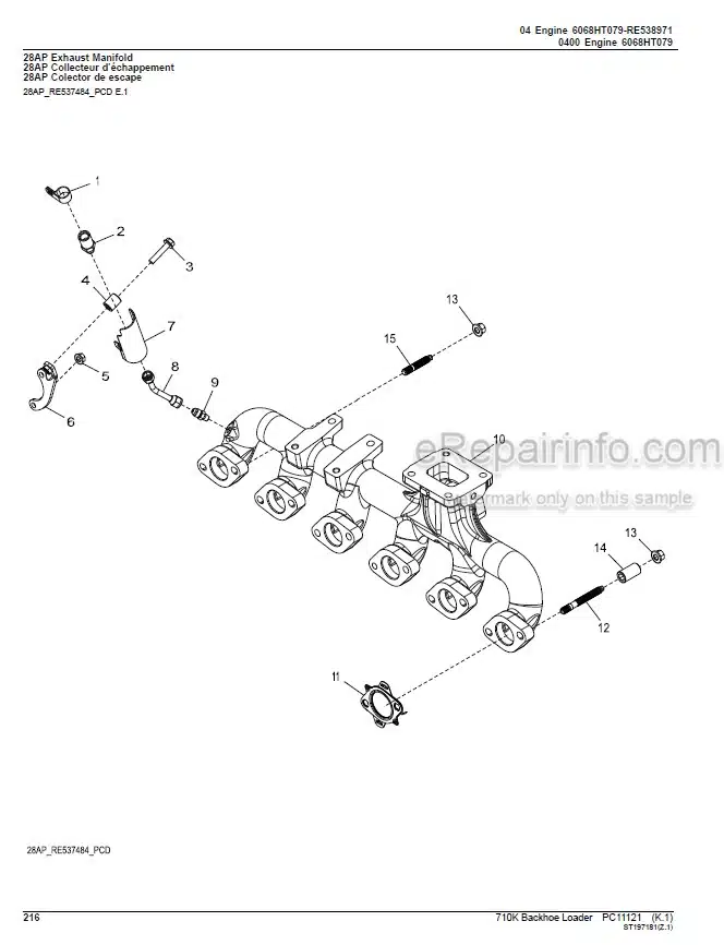 Photo 4 - John Deere 710K Parts Catalog Backhoe Loader PC11121