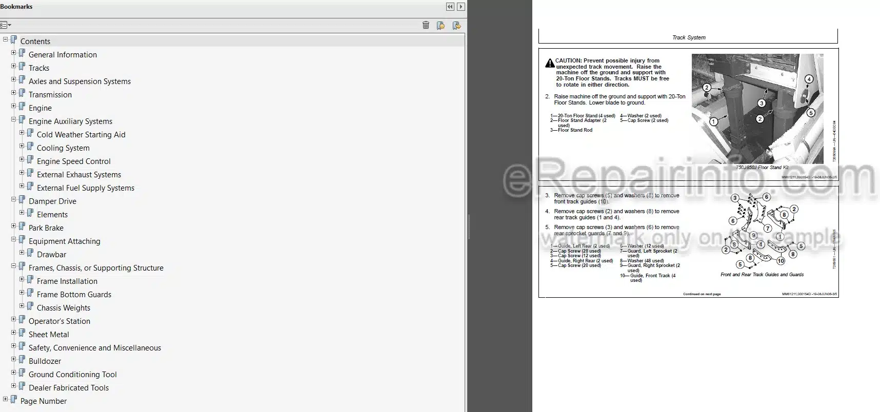 Photo 6 - John Deere 850J II Repair Technical Manual Crawler Dozer TM14231X19