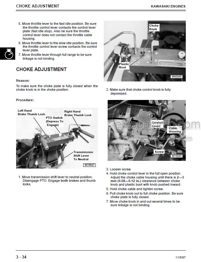 Photo 1 - John Deere GS25 GS30 GS45 GS75 HD45 HD75 Walk Behind Mowers Technical Manual TM1598
