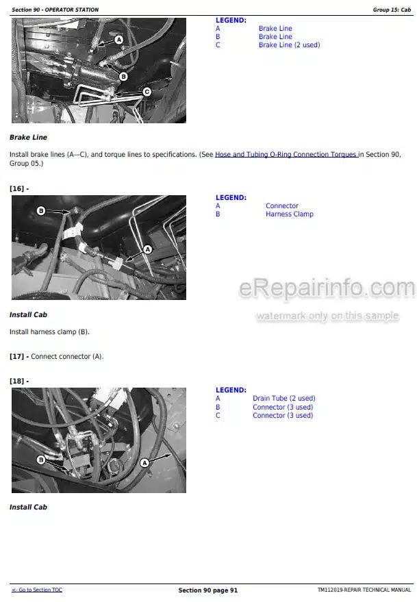 Photo 10 - John Deere S550 STS S660 STS S670 STS S680 STS S685 STS S690 STS Flex Platform Repair Technical Manual Combine TM112019