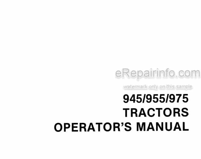 Photo 5 - Versatile 945 955 975 Operators Manual Tractor 42094530