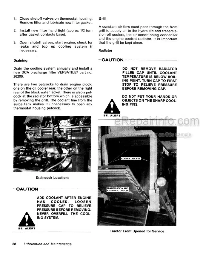 Photo 7 - Versatile 950 Operators Manual Tractor