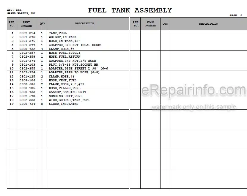Photo 7 - ASV 2800 2810 Posi Track Operators Service Parts Manual Loader 0308-382