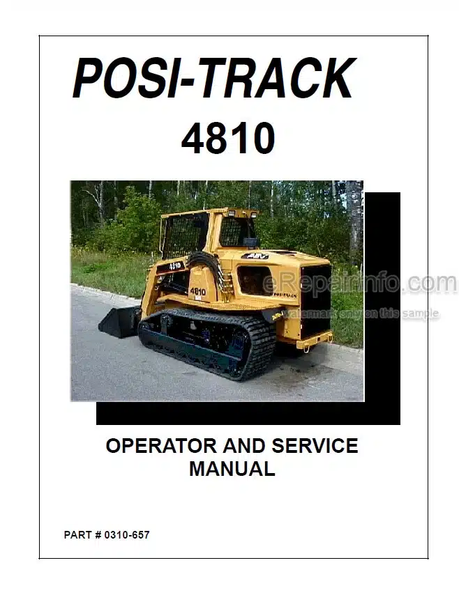 Photo 5 - ASV 4810 Posi Track Operator Service Parts Manual Loader 0310-657