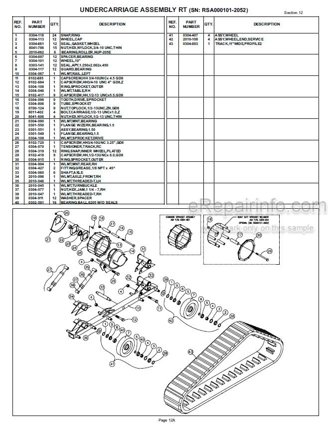 Photo 6 - ASV RC50 RC30 Service Parts Operation Maintenance Manual Compact Track Loader 0304-820