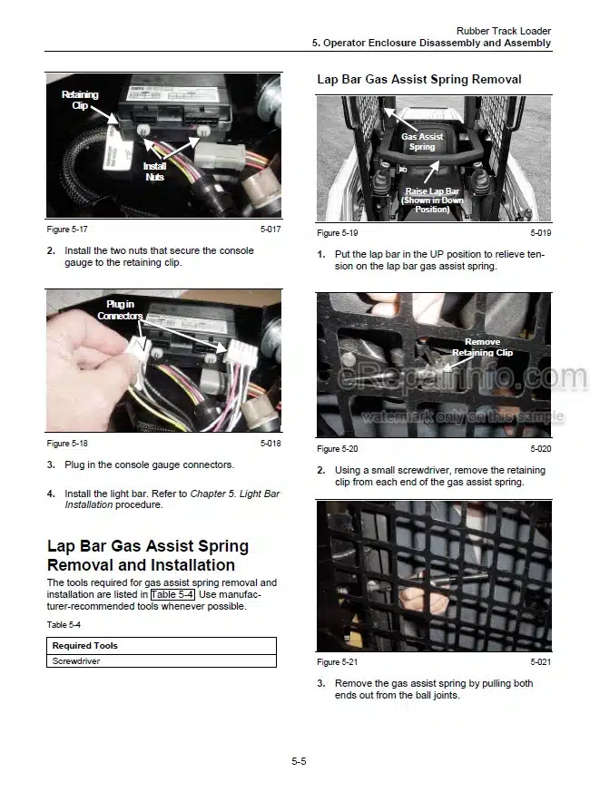 Photo 14 - ASV RC50 RC60 Posi Track Service Parts Operation Maintenance Manual Compact Track Loader 2030-184