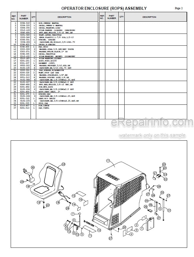 Photo 6 - ASV RC85 RC100 Posi Track Service Parts Operation Maintenance Manual Compact Track Loader 2015-041