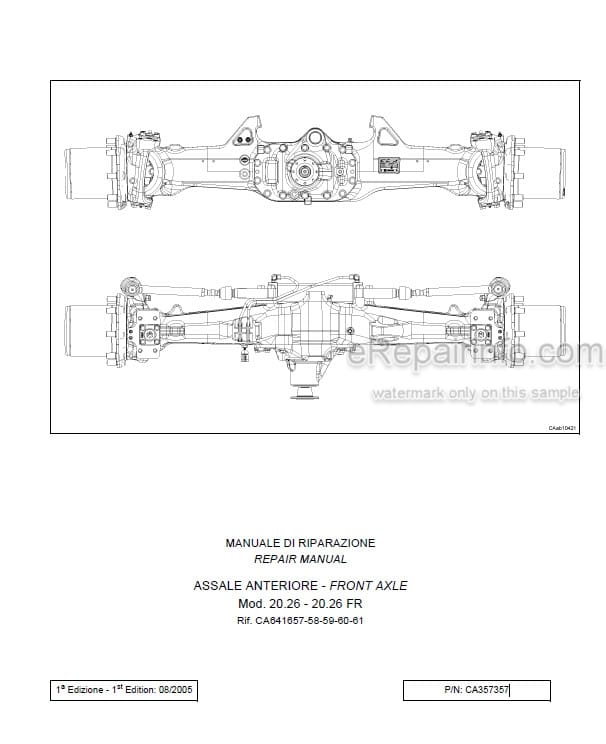 Photo 4 - Carraro 20.26 20.26FR Repair Manual Front Axle AB10173