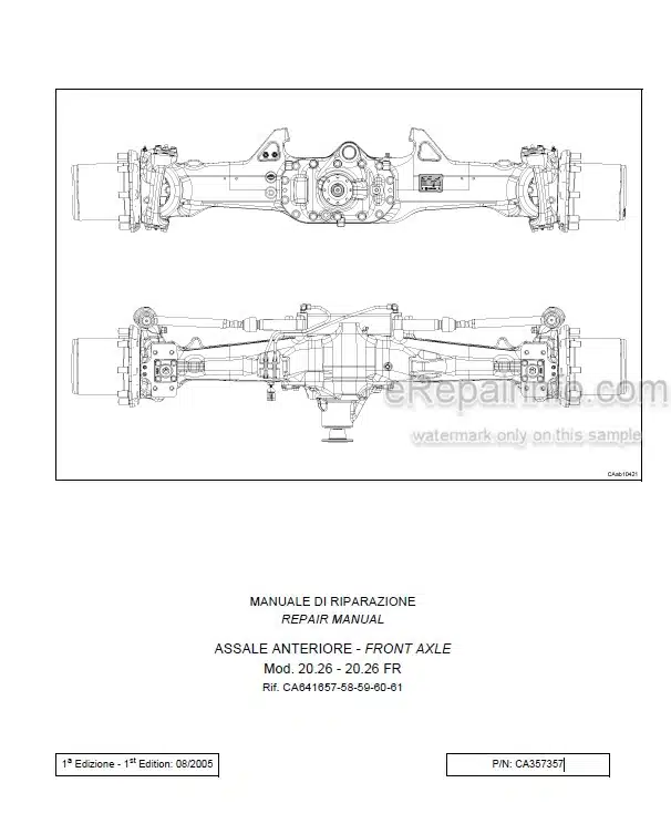 Photo 4 - Carraro 20.26 20.26FR Repair Manual Front Axle AB10173