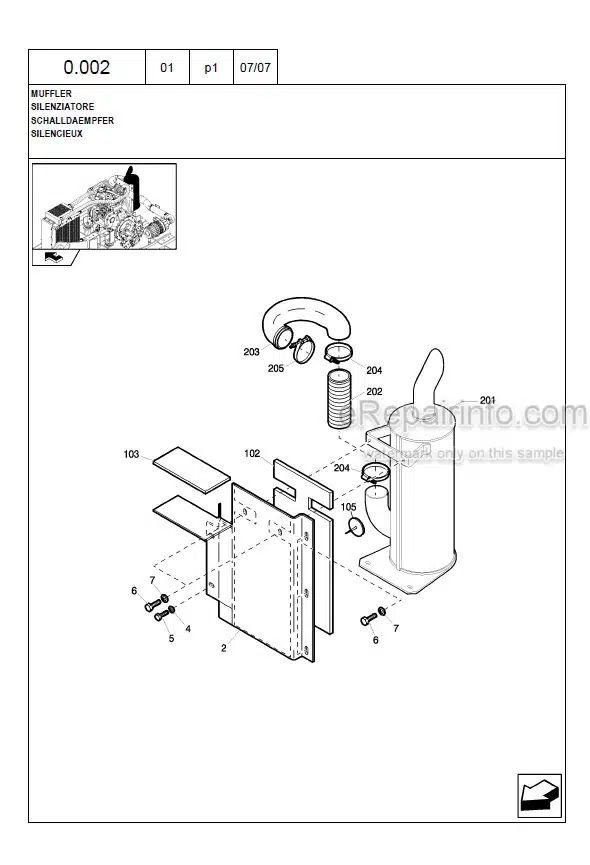 Photo 6 - Case WX165 Tier 3 Parts Catalog Wheel Excavator